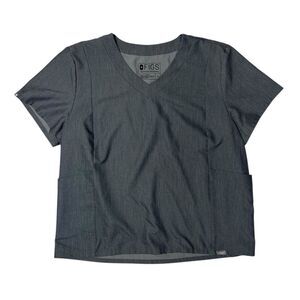 Figs Katsina Women's Scrub Top Gray Size XL Extra Large